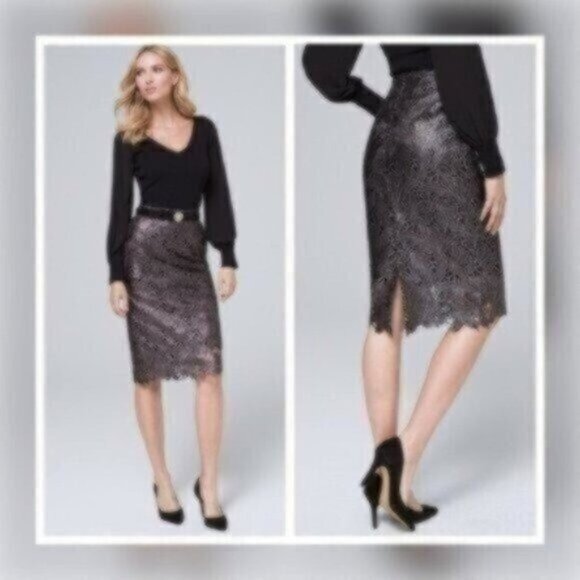 White House Black Market Dresses & Skirts - NWOT White House Black Market Lace Pencil Skirt